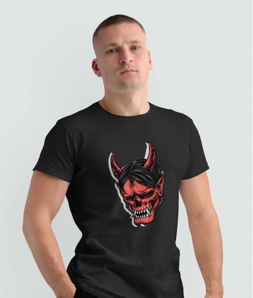 Мъжка тениска с щампа Готика Devil